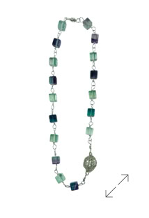 imperial jasper, zoetwater parels, verguld koperdraad kralen en slotje, Danarts