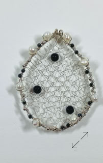 925 zilver, hanger kant, zoetwater parels, spinel, Danarts