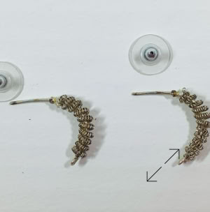 oorbellen, earrings, 925 zilver, wire gedraaid, Danarts