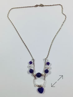 amethiyst, zoetwater parels, zilveren ketting , draad en slotje Danarts