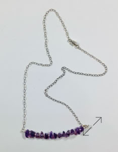 925 zilveren ketting,  amethyst, Danarts