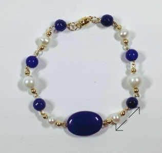 gold filled, armband, bracelet,lapis lazuli, zoet- en zoutwater parels, gold filled kraaltjes, Daniëlle Broekhuizen-Mazzola