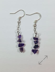 925 zilver, oorbellen,amethyst, Danarts