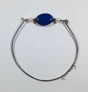 925 zilver, armband, bracelet,lapiz lazuli, parels, Danarts
