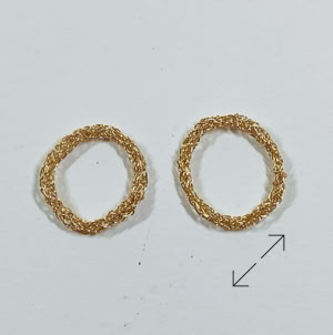 2,5 mm breed, ring, gold filled, gehaakt, Danarts