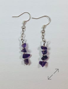 925 zilver, oorbellen,amethyst, Danarts