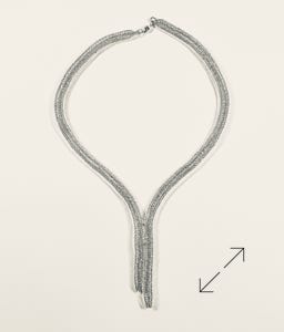 ketting, gehaakt, zilverdraad, 925 zilver, ISK techniek, Danarts