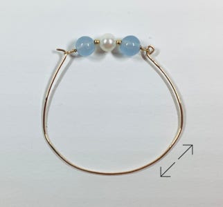gold filled, armband, bracelet,aquamarijn, parel, Danarts