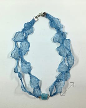 titanium meh wire, zilverdraad, aquamarijn hanger, Danarts