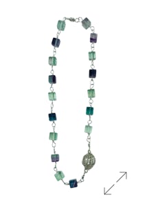 imperial jasper, zoetwater parels, verguld koperdraad kralen en slotje, Danarts